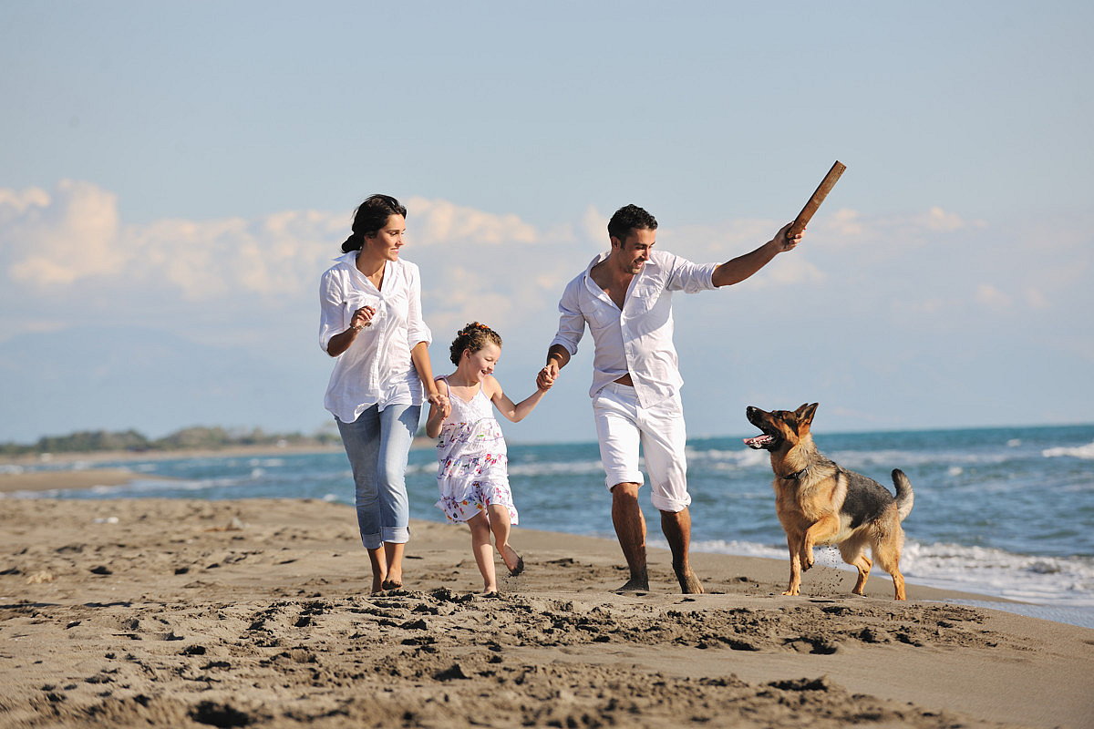 Wohnung Kauf 26969 Butjadingen / Tossens Familie mit Hund am Strand