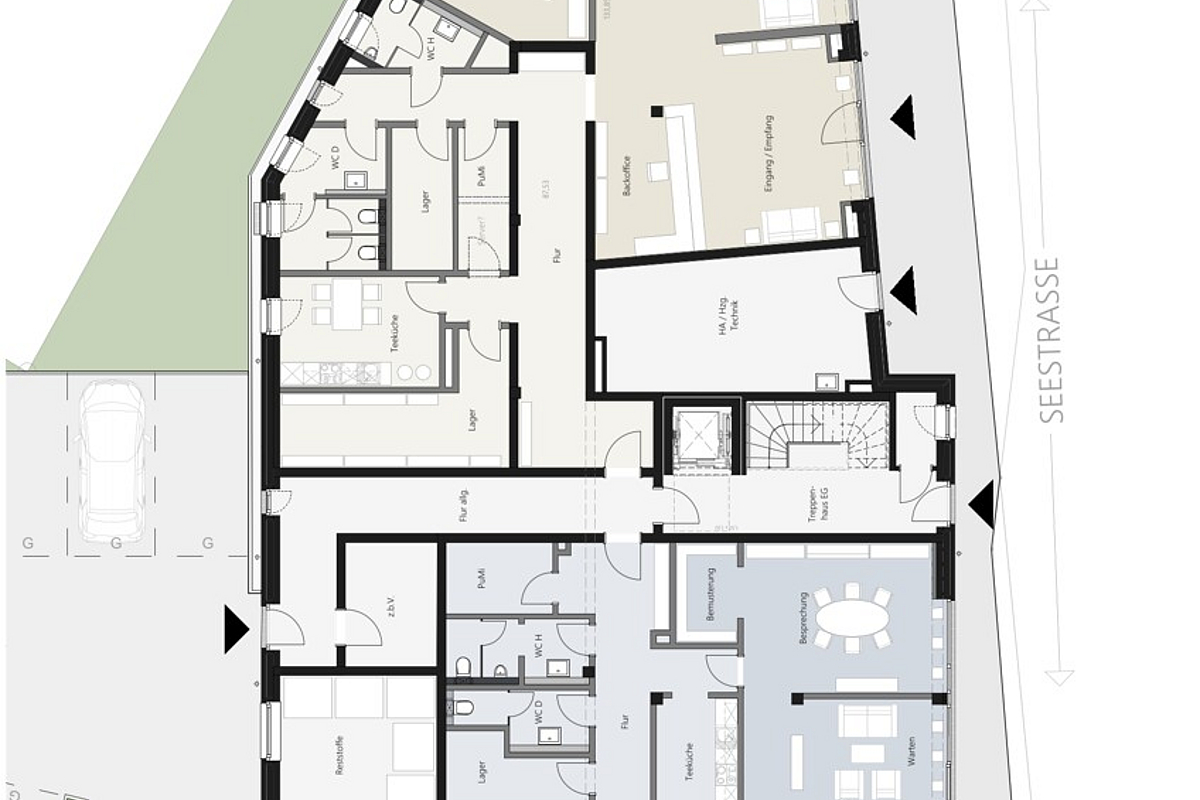 Büro / Praxis Kauf 23743 Grömitz Grundriss Gewerbeeinheit